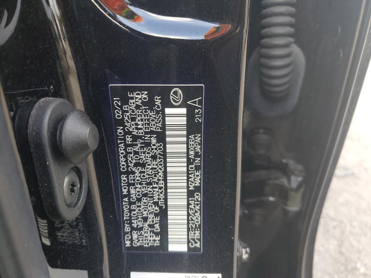 Photo 11 VIN: JTHX3JBH9M2037703 - LEXUS UX 