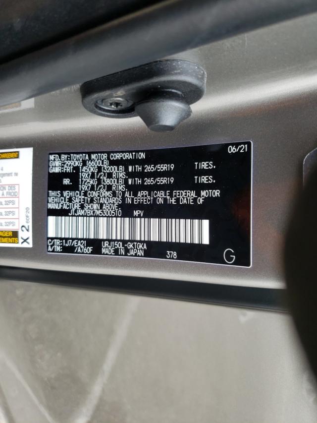 Photo 9 VIN: JTJAM7BX7M5300510 - LEXUS GX 460 PRE 