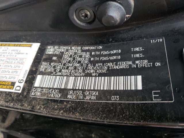 Photo 9 VIN: JTJAM7BX9L5248649 - LEXUS GX 460 PRE 