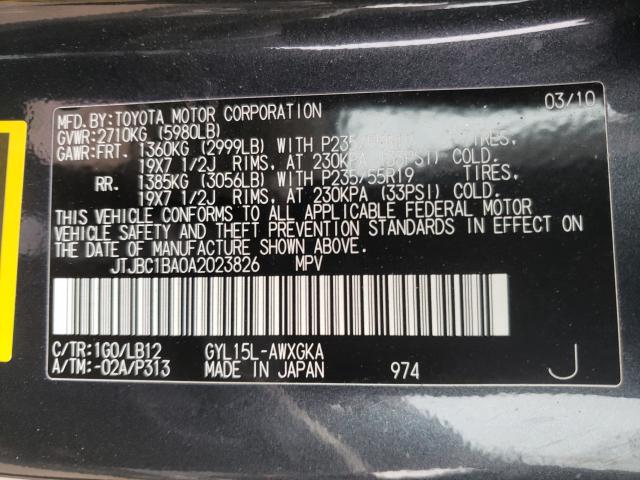 Photo 9 VIN: JTJBC1BA0A2023826 - LEXUS RX 450 