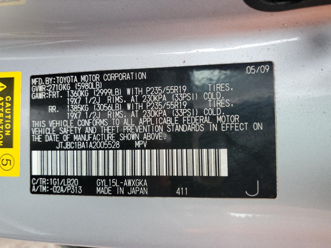 Photo 13 VIN: JTJBC1BA1A2005528 - LEXUS RX 