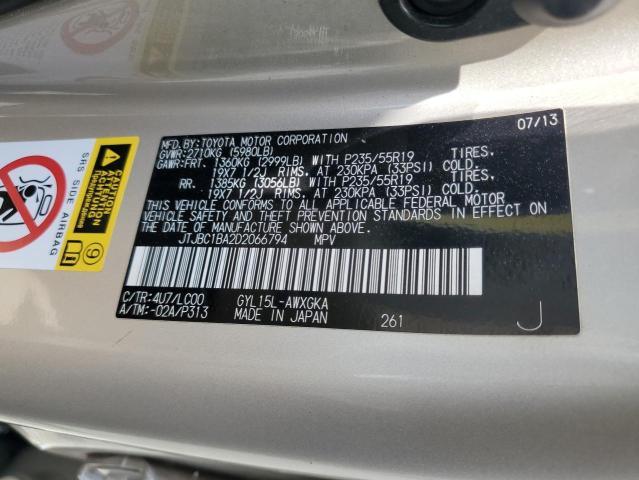 Photo 12 VIN: JTJBC1BA2D2066794 - LEXUS RX450 