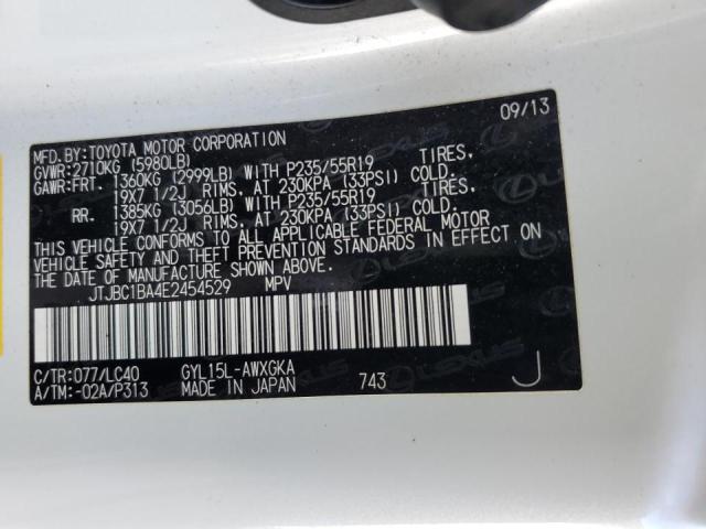 Photo 13 VIN: JTJBC1BA4E2454529 - LEXUS RX 450H 