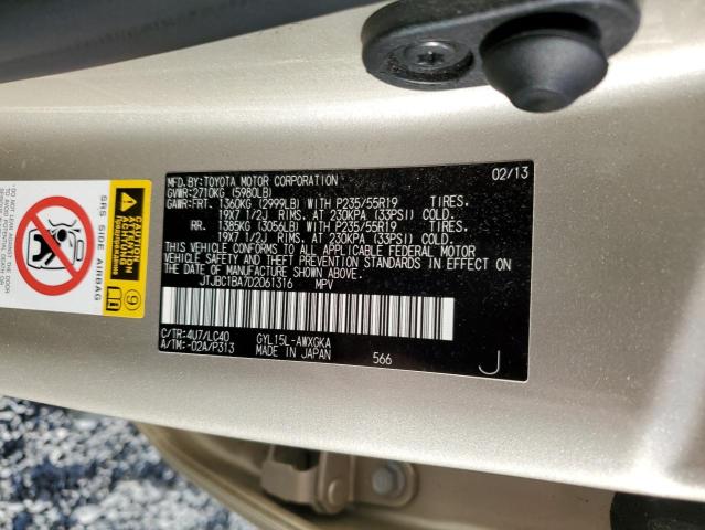 Photo 12 VIN: JTJBC1BA7D2061316 - LEXUS RX 450H 