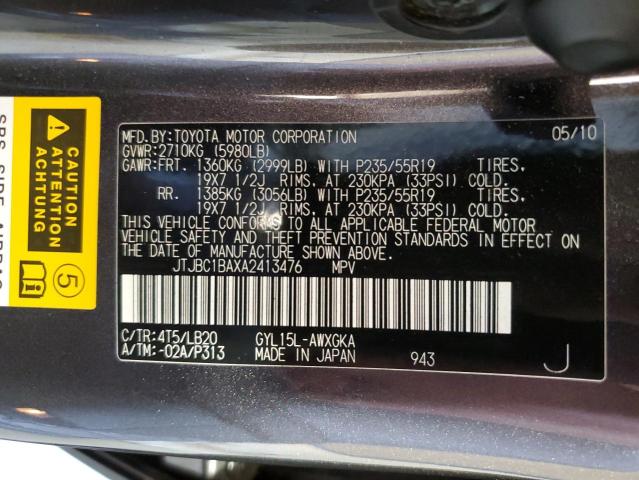 Photo 12 VIN: JTJBC1BAXA2413476 - LEXUS RX 450H 