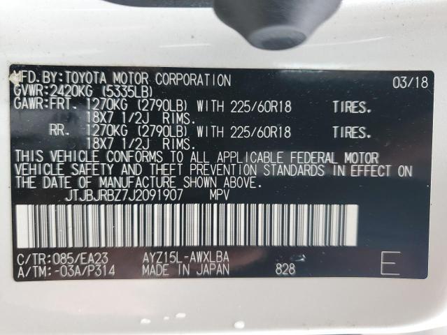 Photo 12 VIN: JTJBJRBZ7J2091907 - LEXUS NX 300H 