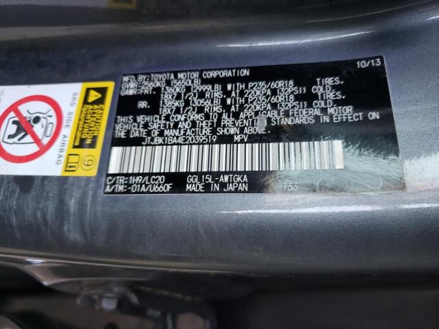 Photo 9 VIN: JTJBK1BA4E2039519 - LEXUS RX 350 BAS 