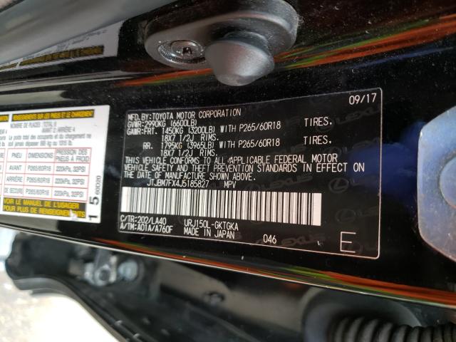 Photo 9 VIN: JTJBM7FX4J5185827 - LEXUS GX 460 