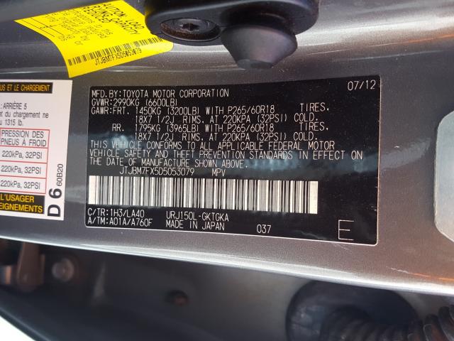 Photo 9 VIN: JTJBM7FX5D5053079 - LEXUS GX460 