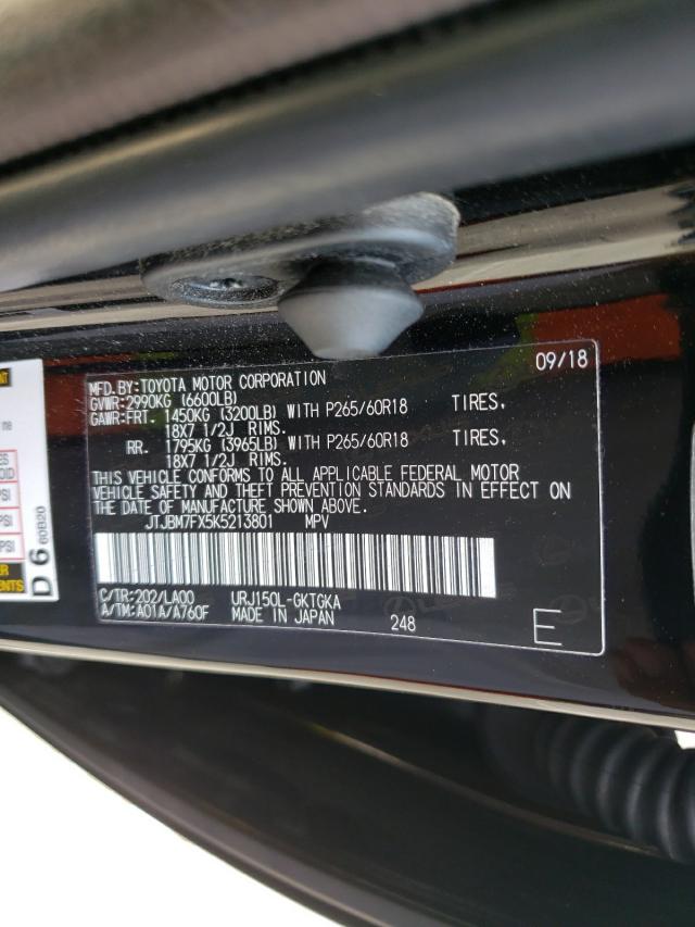 Photo 9 VIN: JTJBM7FX5K5213801 - LEXUS GX 460 