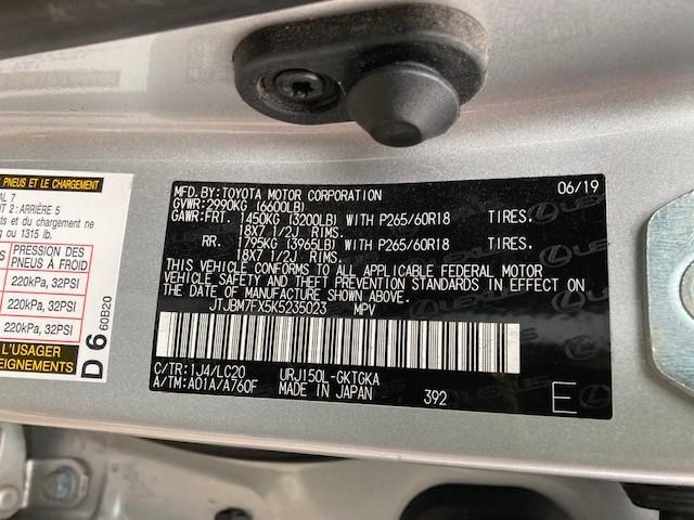 Photo 9 VIN: JTJBM7FX5K5235023 - LEXUS GX 460 