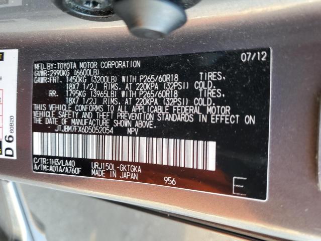 Photo 12 VIN: JTJBM7FX6D5052054 - LEXUS GX 460 