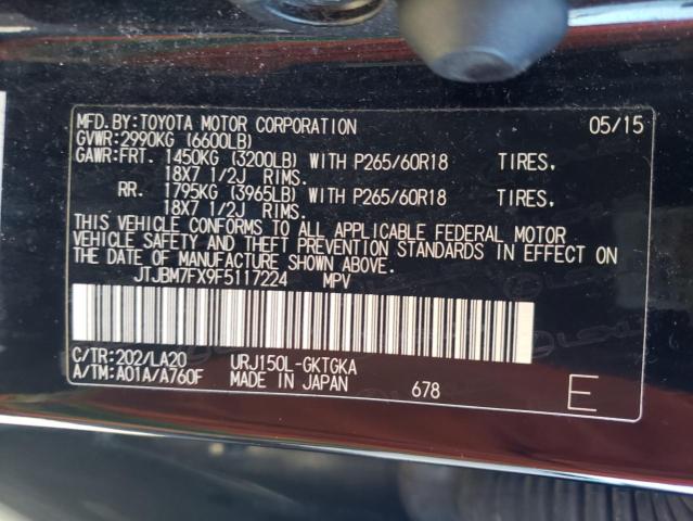 Photo 9 VIN: JTJBM7FX9F5117224 - LEXUS GX 460 