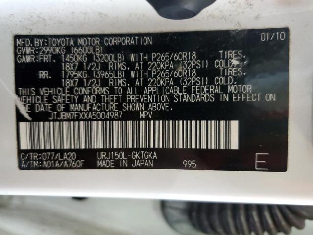 Photo 12 VIN: JTJBM7FXXA5004987 - LEXUS GX 460 