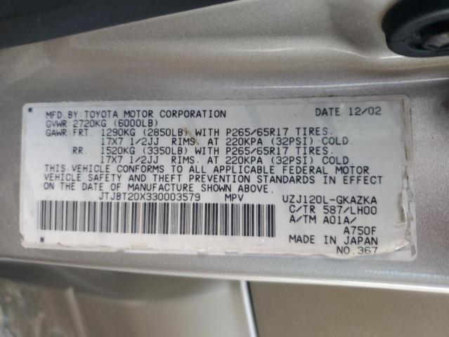 Photo 13 VIN: JTJBT20X330003579 - LEXUS GX 470 