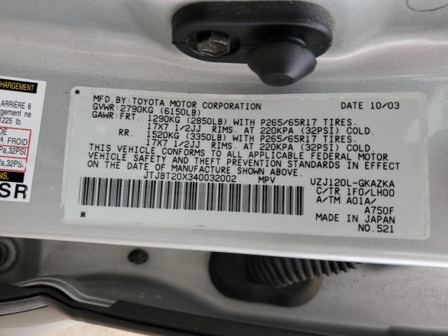 Photo 12 VIN: JTJBT20X340032002 - LEXUS GX 470 