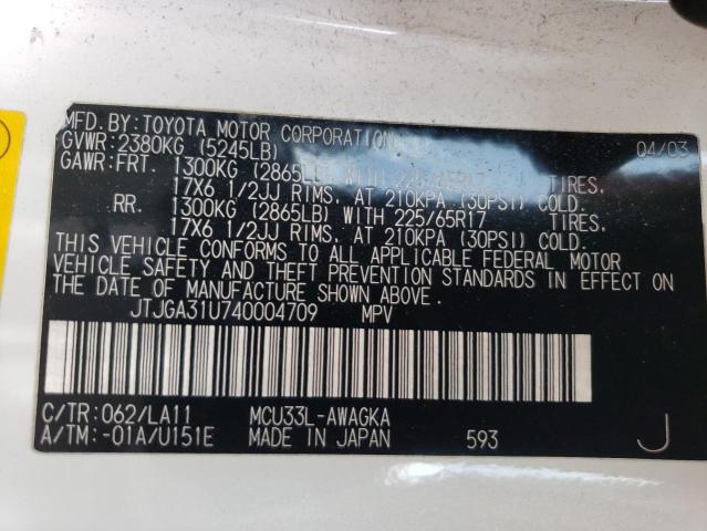 Photo 12 VIN: JTJGA31U740004709 - LEXUS RX 330 