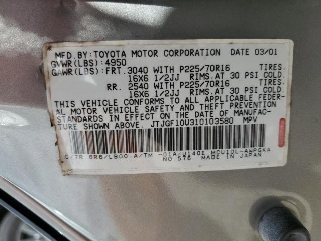 Photo 12 VIN: JTJGF10U310103580 - LEXUS RX 300 