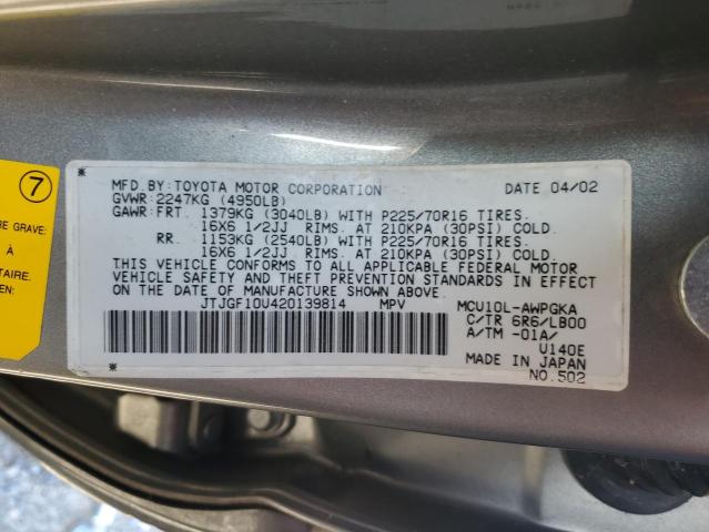 Photo 13 VIN: JTJGF10U420139814 - LEXUS RX300 