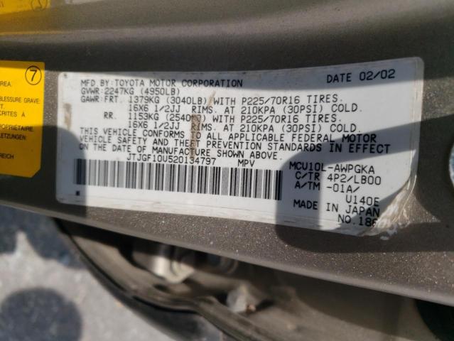 Photo 13 VIN: JTJGF10U520134797 - LEXUS RX300 