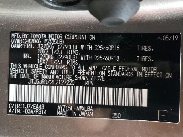 Photo 12 VIN: JTJGJRDZ2L2127220 - LEXUS NX 300H 