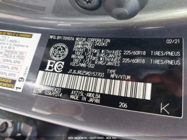 Photo 8 VIN: JTJGJRDZ5M2157703 - LEXUS NX 300H 