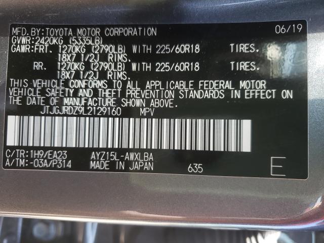 Photo 9 VIN: JTJGJRDZ9L2129160 - LEXUS NX 300H 