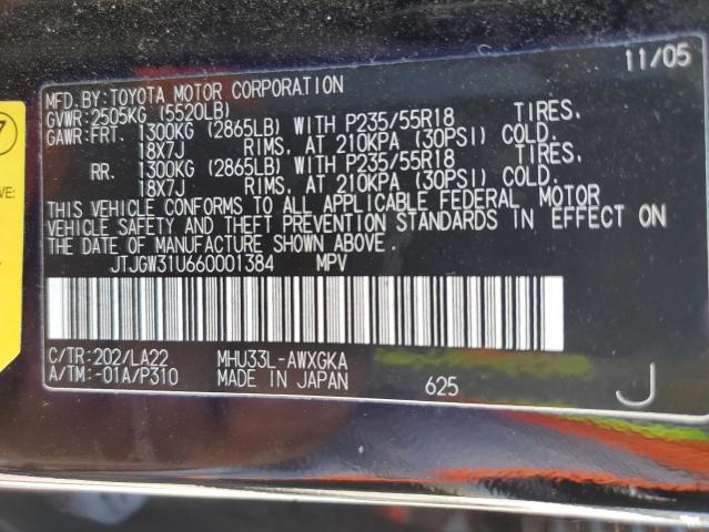 Photo 12 VIN: JTJGW31U660001384 - LEXUS RX 400 