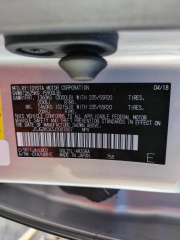 Photo 12 VIN: JTJGZKCA3J2007807 - LEXUS RX 350 L 