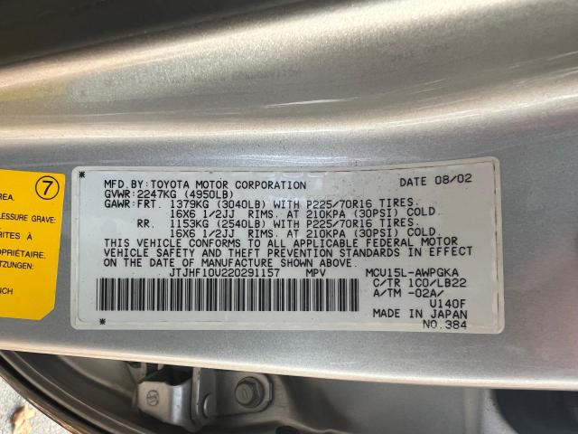 Photo 9 VIN: JTJHF10U220291157 - LEXUS RX300 