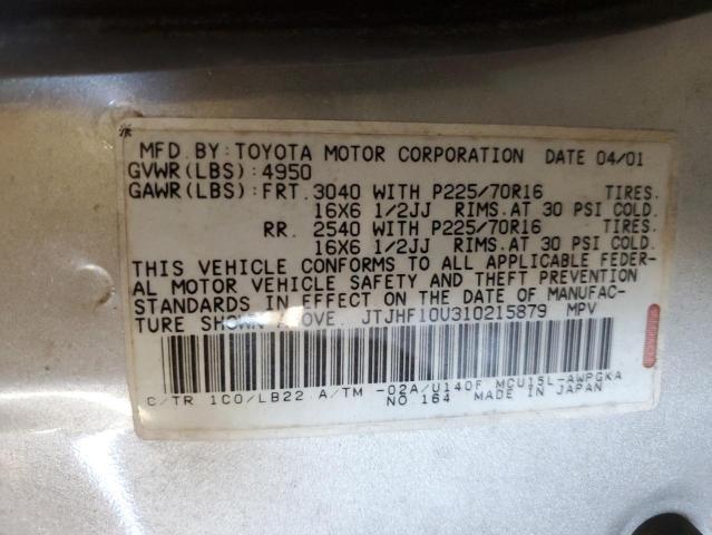 Photo 12 VIN: JTJHF10U310215879 - LEXUS RX 300 