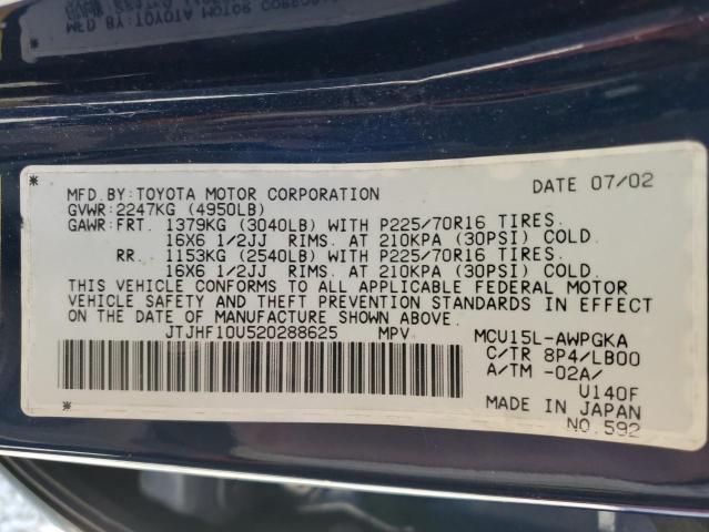 Photo 11 VIN: JTJHF10U520288625 - LEXUS RX300 