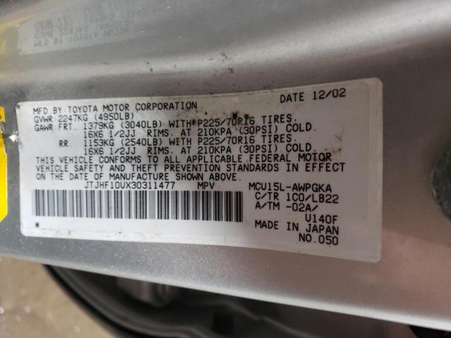 Photo 11 VIN: JTJHF10UX30311477 - LEXUS RX 300 