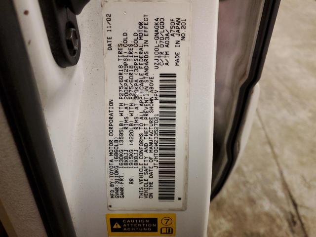 Photo 12 VIN: JTJHT00W233527021 - LEXUS LX470 