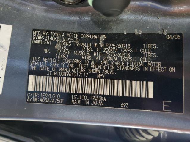 Photo 12 VIN: JTJHT00W964017117 - LEXUS LX 470 