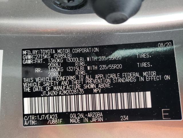 Photo 12 VIN: JTJHZKFA2M2028135 - LEXUS RX350 