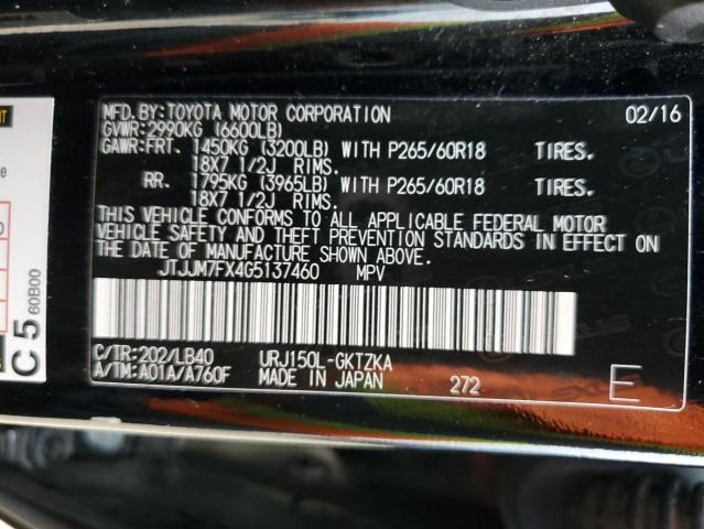 Photo 12 VIN: JTJJM7FX4G5137460 - LEXUS GX 460 PRE 