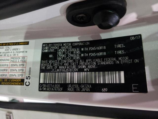 Photo 9 VIN: JTJJM7FX6J5181399 - LEXUS GX 460 PRE 