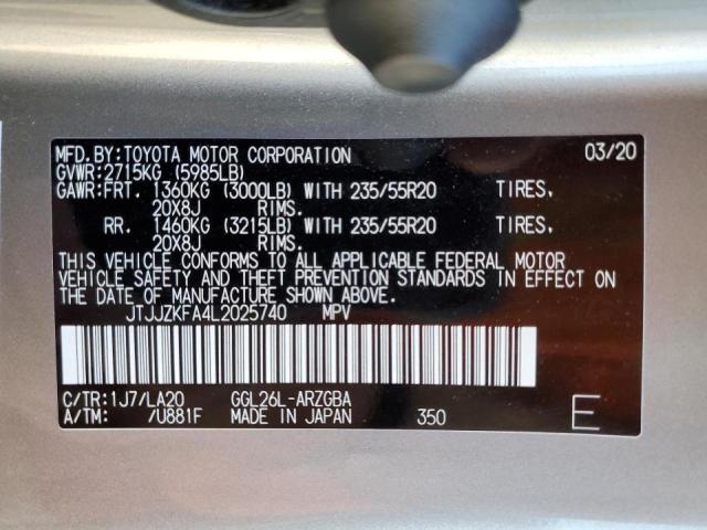 Photo 13 VIN: JTJJZKFA4L2025740 - LEXUS RX 350 L L 