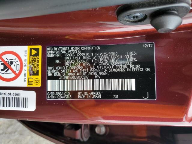 Photo 12 VIN: JTJZB1BA0D2008202 - LEXUS RX450 