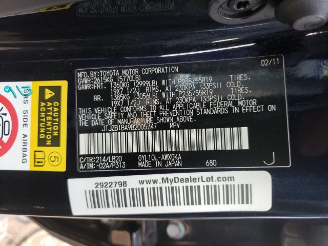 Photo 9 VIN: JTJZB1BA9B2005747 - LEXUS RX 450 