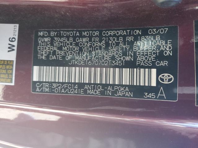 Photo 11 VIN: JTKDE167070213451 - TOYOTA SCION 