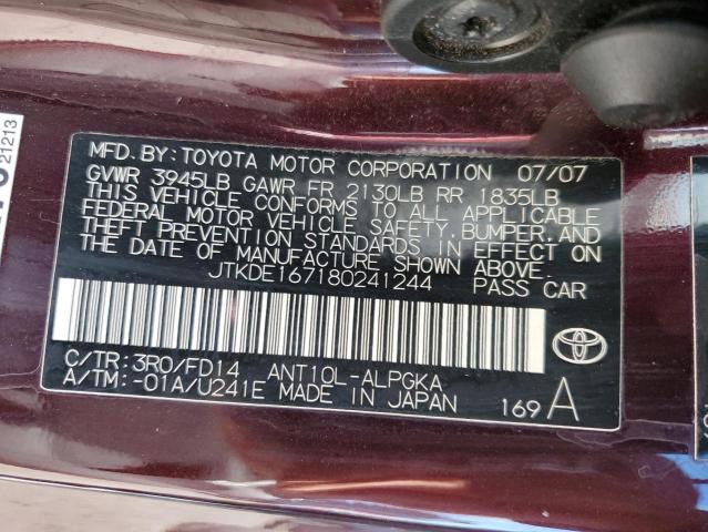 Photo 11 VIN: JTKDE167180241244 - TOYOTA SCION 