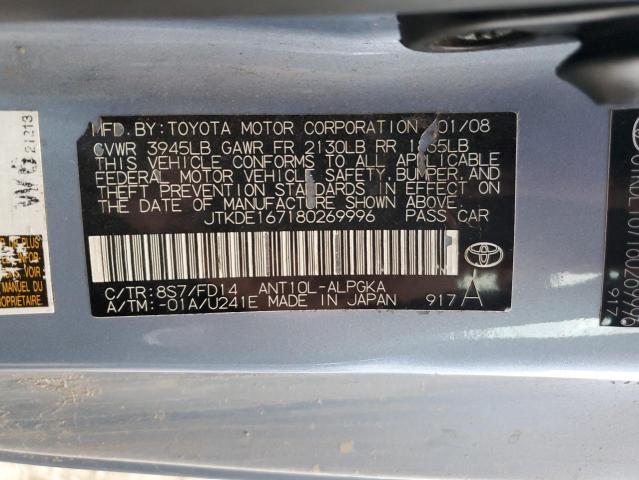 Photo 11 VIN: JTKDE167180269996 - TOYOTA SCION 