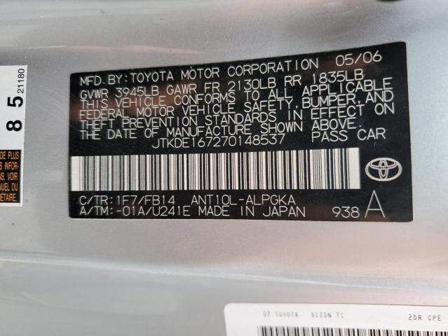 Photo 11 VIN: JTKDE167270148537 - TOYOTA SCION 