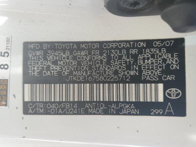 Photo 11 VIN: JTKDE167580225712 - TOYOTA SCION 