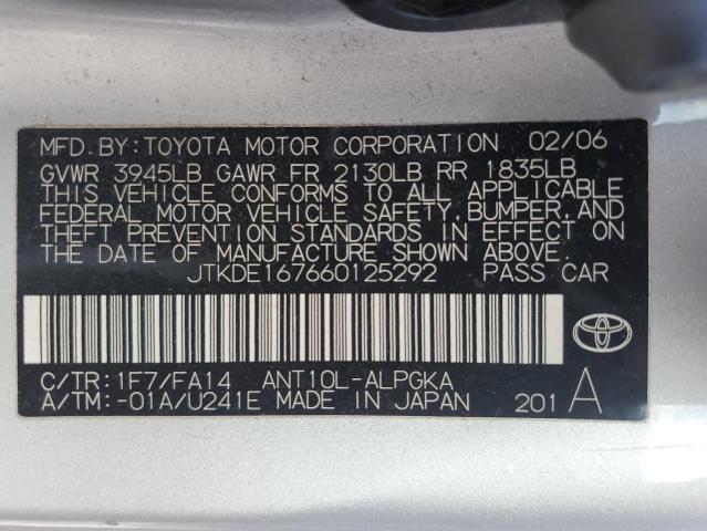 Photo 11 VIN: JTKDE167660125292 - TOYOTA SCION TC 