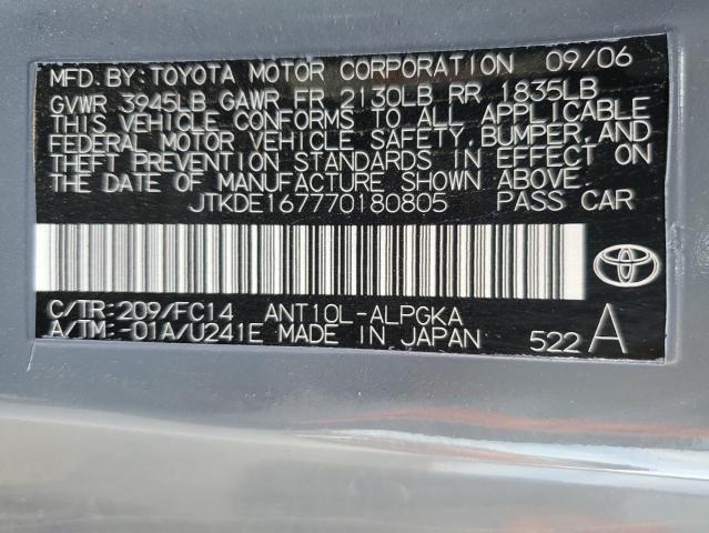 Photo 11 VIN: JTKDE167770180805 - TOYOTA SCION 