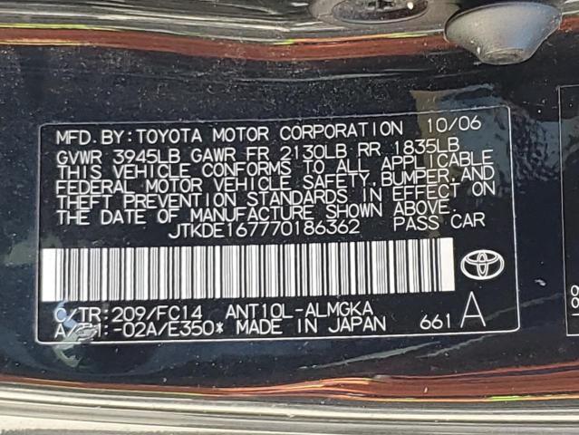 Photo 11 VIN: JTKDE167770186362 - TOYOTA SCION TC 