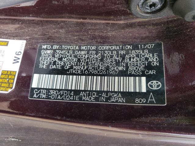 Photo 11 VIN: JTKDE167980261967 - TOYOTA SCION 